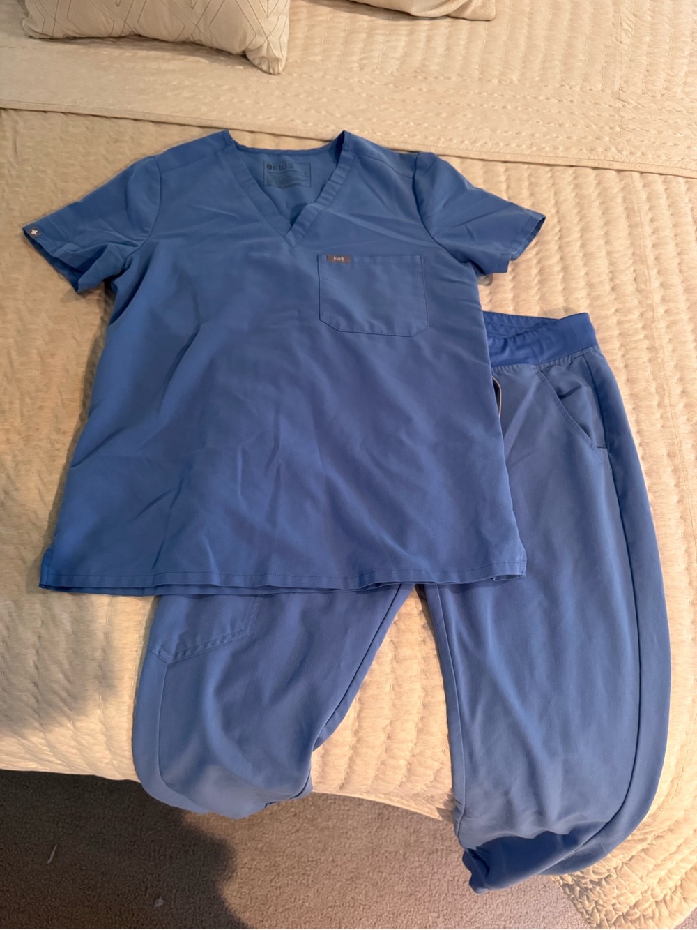 Figs Women's Scrub Set in Light Blue